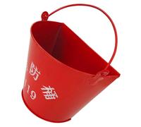 Kichvoe Emergency Sand Bucket Fire-fighting Bucket Iron Semi-circular Double Insulated for Fire Brigade