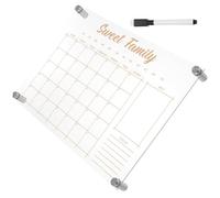 Kichvoe Erasable Display Board Handwritten Message Board Rectangular Acrylic Lightweight Small Size Stylish Design Appearance for Use During Break