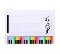 Kichvoe Erasable Music Teaching Whiteboard with Five-Line Staff, Sturdy Plastic Writing Board for Students and Teachers, 11.18X8.27In