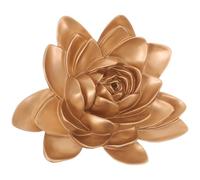 Kichvoe European Style Resin Lotus Flower Wall Decoration Beautiful Texture Pattern and Sturdy Design, Golden Resin Flower Hanging Decor for Living Room Or Garden, Artistic and Realistic
