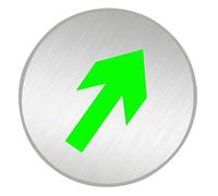 Kichvoe Evacuation Marker Exit Sign Glow in The Dark Stainless Steel Fluorescent Material No Electricity Needed Easy Installation Indoor Schools Emergency Safety Sign