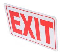 Kichvoe Exit Sign Aluminum Reflective Rustproof 25x18cm Red Weatherproof Wall Indicator for Commercial and Public Places Safety
