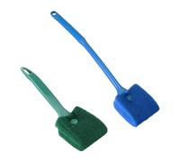 Kichvoe Fish Tank Cleaning Brush with Anti-scratch Pad for Efficient Algae Removal from Glass Aquarium, Sturdy Blue Plastic Scrubber Suitable for Fish Tank Accessories and Aquarium