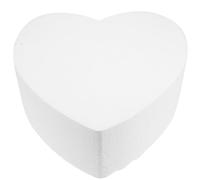 Kichvoe Foams Cake Practice Model DIY Cake Model Heart-shaped White Foam Multiple Use Design Can Be Pinned Suitable for Family Making Special Birthday Decorating Practice