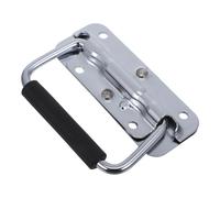 Kichvoe Folding Toolbox Handle Portable Hardware Handle Sleek Polished Silver Chrome-Plated Iron Secure Grip for Professional Use Cases and Toolboxes