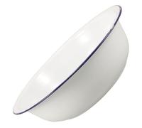 Kichvoe Foot Soaking Enamel Basin 32cm Retro Style with White Finish Easy to Clean Suitable for Home Laundry and Spa Use
