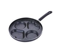 Kichvoe Four-Hole Frying Pot Egg Pancake Steak Pan 28cm Thickened Aluminum Non-Stick Heart-Shaped Design Comfortable Grip Environmental Protection Kitchen Gas Stove