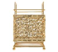 Kichvoe Golden Metal Makeup Brush Storage Cup with Ample Room and Efficient Space Management, Makeup Organizer Countertop Display Holder for Home and Beauty Tools