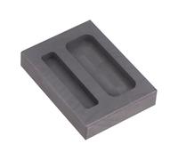 Kichvoe Graphite Ingot Mold with Corrosion and Acid Alkali Resistance Melting Casting Mould 2 Slots for Non-Ferrous Metal Suitable for Test Analysis and Educational Use