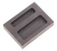 Kichvoe Graphite Mold Melting Gold Mold Black 2 Holes Thermal Stability Rapid Cold and Hot Use Conditions Metal Smelting Experiments Casting
