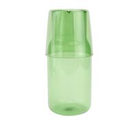 Kichvoe Green Glassware Glass Cup Set 14oz 500ml Borosilicate Water | Easy Pouring Spout, Heat Resistant Design, Desk and Dining Table Use, Office Workers and Dorm Residents