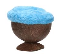 Kichvoe Hamster Cave Coconut Shell Nest Sturdy Small Animal Hideout Easy to Clean Cooling Resting Nest Suitable for Chinchilla and Other Small Pets