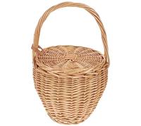 Kichvoe Hand-woven Rattan Handbag Simple Style Bag Sunlight and Frost Resistant Random Color