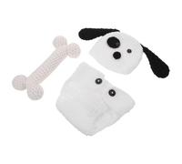 Kichvoe Handmade Crochet Photography Outfit Set with Puppy Shape Hat and Shorts, Soft Woolen Yarn, Safe for Sensitive Skin, for Hundred Days Celebrations and Indoor Photoshoots
