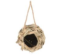 Kichvoe Handwoven Straw Bird Nest for Birds and Pets, Breathable Rustic Straw Material Providing a Comfortable Habitat, Suitable for Hot Summer and Cold Winter, Natural Beige Colour Nest