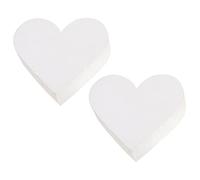 Kichvoe Heart Shaped Cake 2pcs 10in Craft Heart Foam Cake Model White Polystyrene Dummies Smooth Heart Ball for Birthday Wedding Favors