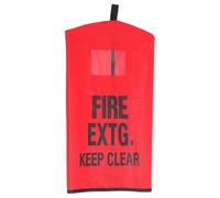 Kichvoe Heavy Duty Fire Extinguisher Dust Cover with Frost-resistant Fabric and Window Inspection Sleeve, Red Protective Sleeve Guard for Fire Extinguishers on Patios and Vehicles