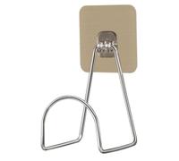 Kichvoe Helmet Wall Hanger Motorcycle Helmet Storage Hook Silver Stainless Steel Self-Adhesive Multi-Functional Simple Design Storage Solution for Home