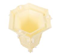 Kichvoe Hexagonal Flower Pot Mold for DIY Succulent and Flowerpot Crafting, Sturdy Plastic Material, Beige Colour, for Handicrafts and Desktop Concrete Planter Making