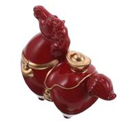 Kichvoe Horse Home Decor Ornament Ceramic Red Figurine Invokes Wealth and Success with Authentic Artistic Appeal Fade-resistant for Chinese New Year for Office and Lunar New Year