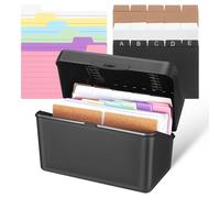 Kichvoe Index Card Set Colored Cards 4x6 Inch Rectangular Paper Organizer with Metal Binder Rings Dividers Easy to Flip Through Pages Multi-Functional Office Note-Taking for Students