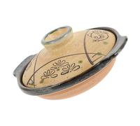 Kichvoe Japanese Ceramic Casserole Pot Multi Functional Stewing Pan for Stove Top Cooking Even Heat Distribution Home Stew Pot for Soup Rice and Traditional Dishes