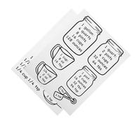 Kichvoe Kitchen Conversion Chart Stickers 2Pcs Easy-to-Store Measurement Conversion Sheets for Cooking and Baking Ingredients at Home or Outdoors