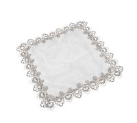 Kichvoe Lace Tv Dust Cover Tv Cover Cloth European Style Tailored Fit Dust Proof Curved Screen Silver Indoor Home Television Protector