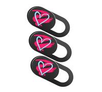Kichvoe Laptop Camera Cover Slide 3Pcs Heart Pattern, Adhesive Webcam Privacy Protector for Phone and Computer, Suitable for Remote Learning and Work from Home