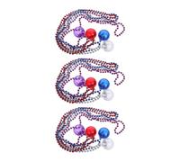 Kichvoe LED Disco Ball Necklace 12pcs with Flexible Plastic Beads | Retro-modern Style, Body-motion Activated Flashing Lights, Dark Visibility, Costume Favor for Halloween and Dance