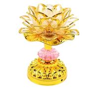 Kichvoe LED Lotus Lamp Color Changing Lightweight Plastic Buddha Hall Lamp for Buddha Worship and Temple Decoration with Lotus Flower Shape