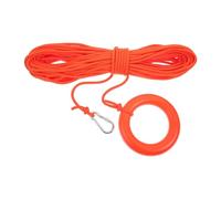 Kichvoe Life Saving Ring with Rope Floating Rescue Rope Red Polyethylene with Iron Hook Easy to Handle Floating Design for Swimming Emergency Situations