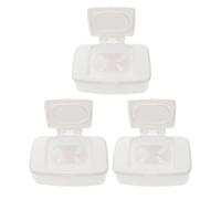 Kichvoe Lightweight PP Wet Wipe Container 3pcs Set with Lid, Tissue Case for Travel and Diaper Bag Use, No Strange Odor Wipe Holder