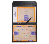 Kichvoe Magnetic Basketball Coaching Board Three-fold Dry Erase Clipboard with Leather Cover, Portable Basketball Match Board for Coaches’ Tactical Training and Game Analysis