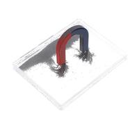 Kichvoe Magnetic Iron Powder Box 4cm Horseshoe Magnet for Physics Experiments, Scientific Instrument for Classroom Magnetic Field Demonstrations and Electromagnetism Study