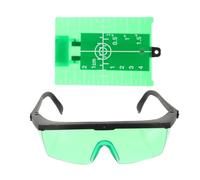 Kichvoe Magnetic Target Plate with Magnet for Level Meter with Easy to Read Scale and Strengthened Visibility, Green Abs Board for Accurate Alignment in Furnishing Areas