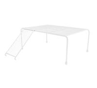 Kichvoe Metal Rutin Chicken Platform Rack with Ladder, Large Iron Chicken Feeding Table and Water Holder, Poultry Habitat Supply for Farmhouse and Outdoor Use