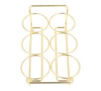 Kichvoe Metal Wine Glass Rack for Home and Kitchen, Modern Style Wine Glass Holder with Organizing Function for Shot Glasses and Martini Glasses, Golden Metal Liquor Cup Holder
