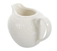 Kichvoe Milk Jug Ceramic Milk Cup White Large Capacity Heat Proof Handle for Fruit Juice Nut Yogurt Daily Needs