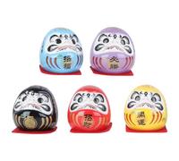 Kichvoe Mini, 5pcs Japanese Style Traditional Ceramics Dolls Miniature Doll Ceramic Collectible