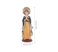 Kichvoe Mini Catholic Mary Statue - Resin Blessed Lady Sculpture - Small Our Lady Figurine Religious For Church And Home Decor