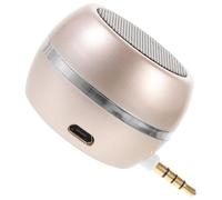 Kichvoe Mini Portable Speaker with 3.5mm Aux Input and Built-in 350mah Battery, 3w Power Output Plastic Plug-in External Speaker for Desktop and Mobile Devices