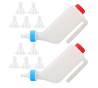 Kichvoe Ml Large Capacity Hanging Lamb Feeding Bottle with Nipple, Reusable Abs Livestock Milk Feeder for Sheep and Lambs in Barn or Goat Sheds