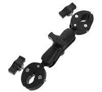 Kichvoe Motorcycle Camera Mount Bracket with 25mm Ball Head, Extended Double Clamp Handlebar Holder for Outdoor Riding and Vehicle Use, Motorcycle Accessory Compatible with Cameras and Gps