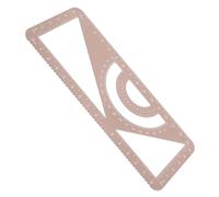 Kichvoe Multi-Functional Metal Ruler and Protractor for Engineering and Construction, Versatile Office Drawing Tool with Angle Measurement, Sturdy Golden Aluminium Alloy for Architects