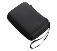 Kichvoe Multipurpose Bag Data Cable Bag Beautiful Eva Material Shock Protection Zipper Design Large Capacity Mesh Pocket High Elastic Ring for USB Cables and Mobile Phones Black Portable