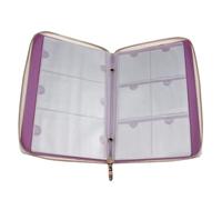 Kichvoe Nail Stamping Plate Bag Pouch for Nail Art Plates Holder with Pu and Alloy Material Can Store to 72 Stylish and Shiny Colour Appearance for Manicure Storage