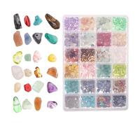 Kichvoe Natural Stone Loose Beads Box for Handmade Crafts and Bracelet Making Portable and Sturdy Stone Beads Not Easy to Fade or Break