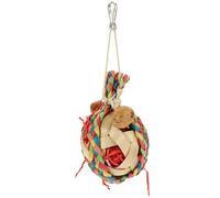 Kichvoe Natural Wooden Parrot Hanging Design with Decorative Appearance, Hard to Scratch Bird Bite That Keeps Parrots Busy, for Cage Hanging and Chewing