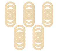 Kichvoe Natural Wooden Rings Suitable for Knitting Beginners 25pcs Unpainted Wood Rings Easy to Operate for DIY Crafts for Hand Making and Home Decor Projects